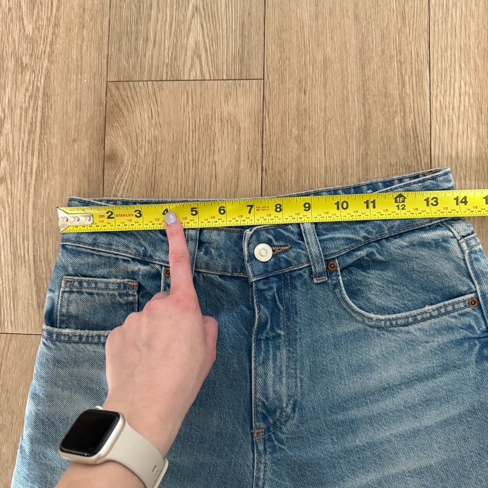 zara mid/high rise wide leg long inseam jeans - 2 - Picture 6 of 7
